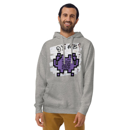 Graffiti Wall Alien Emoji QR Code Hoodie – Uniting Gamers