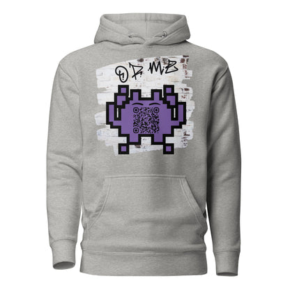 Graffiti Wall Alien Emoji QR Code Hoodie – Uniting Gamers