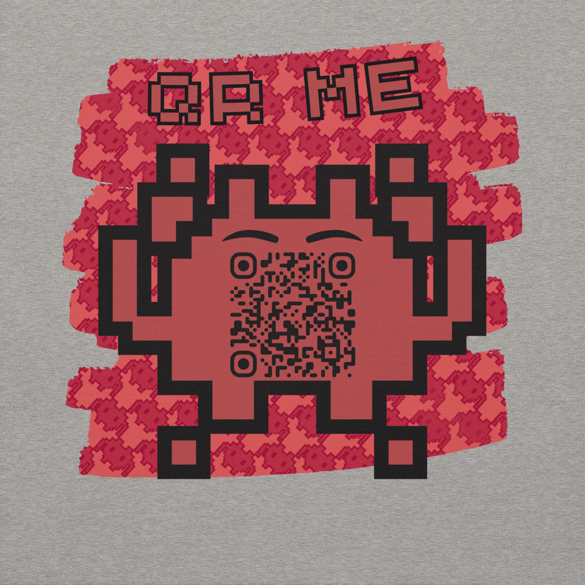 Red Alien Emoji QR Code Hoodie – Gamers...Share Your Stats