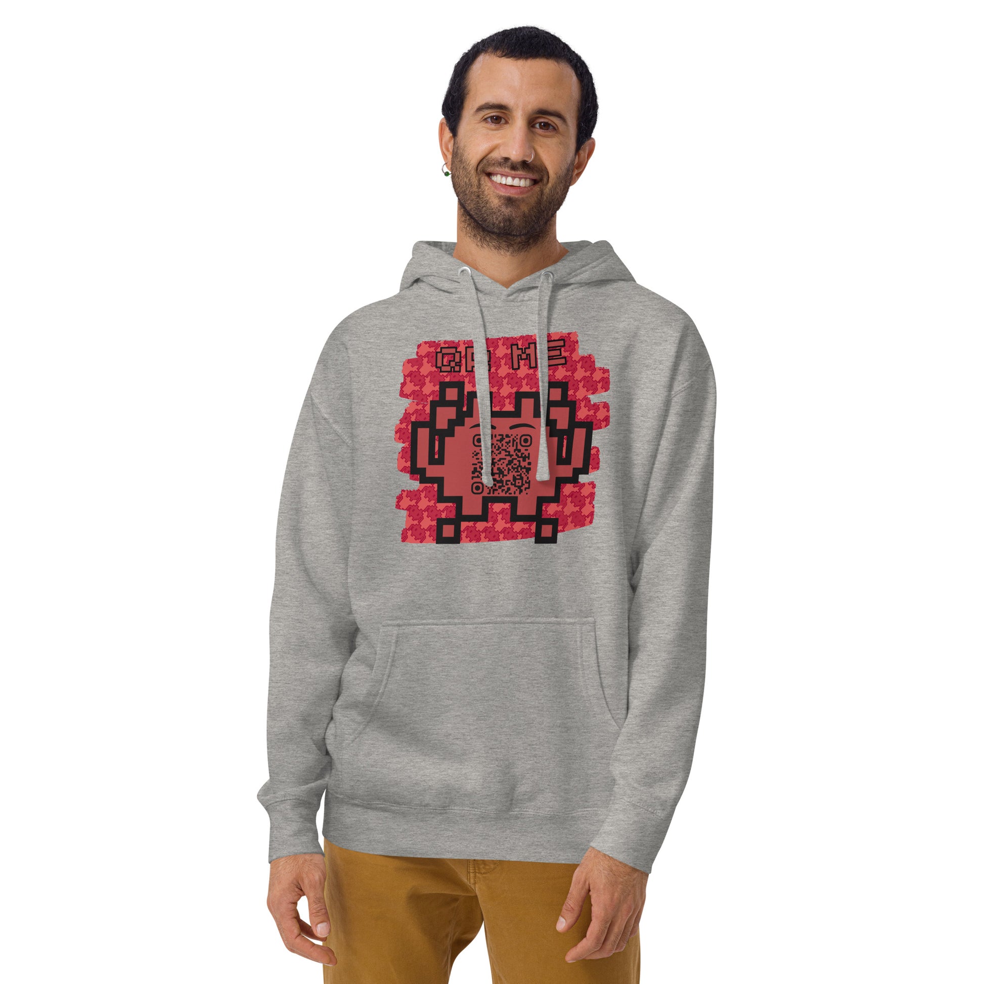 Red Alien Emoji QR Code Hoodie – Gamers...Share Your Stats