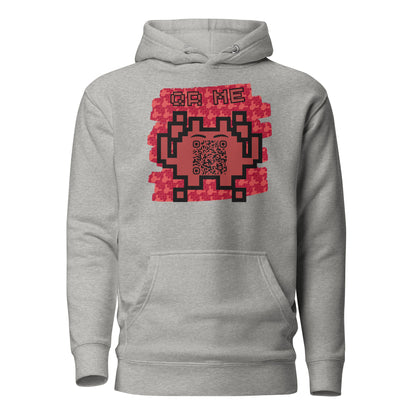 Red Alien Emoji QR Code Hoodie – Gamers...Share Your Stats