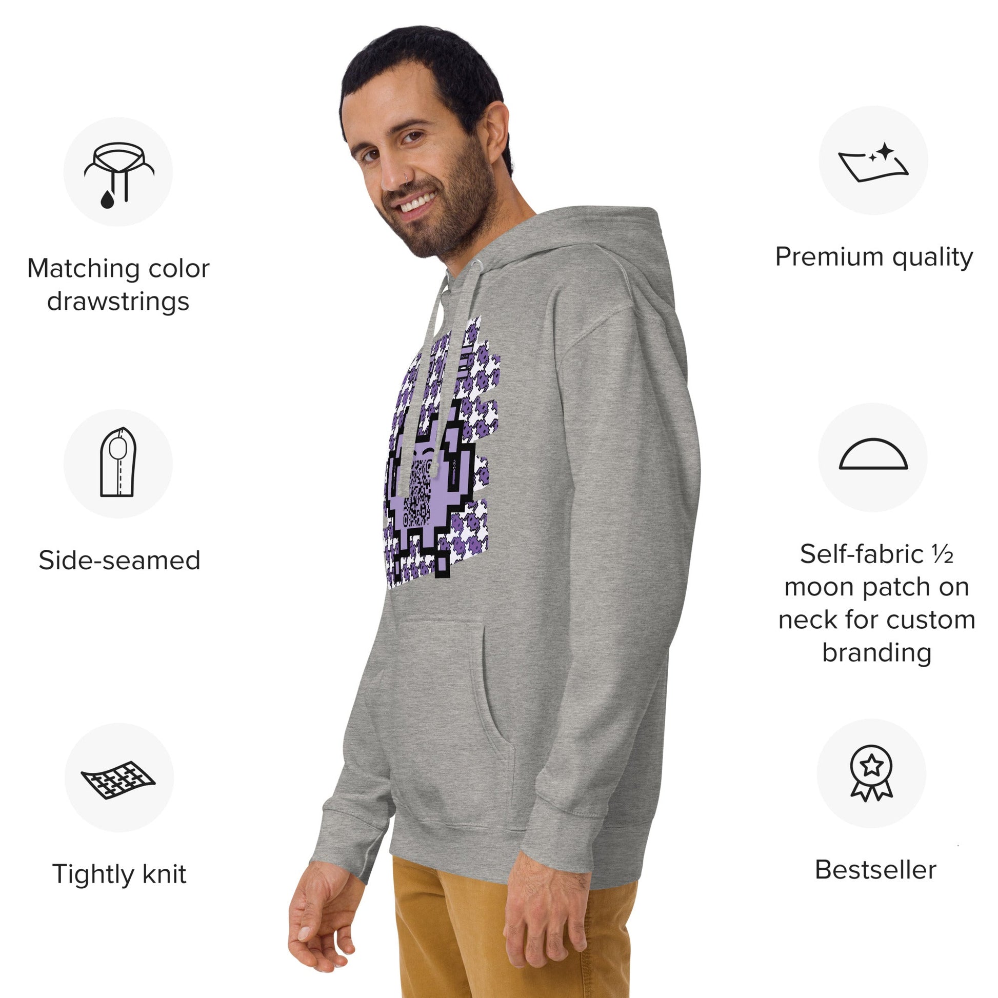 Alien Emoji QR Code Hoodie – Gamers...Share Your World