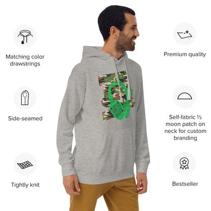 Personalized QR Code Green Camo Hoodie – Blend In, Stand Out