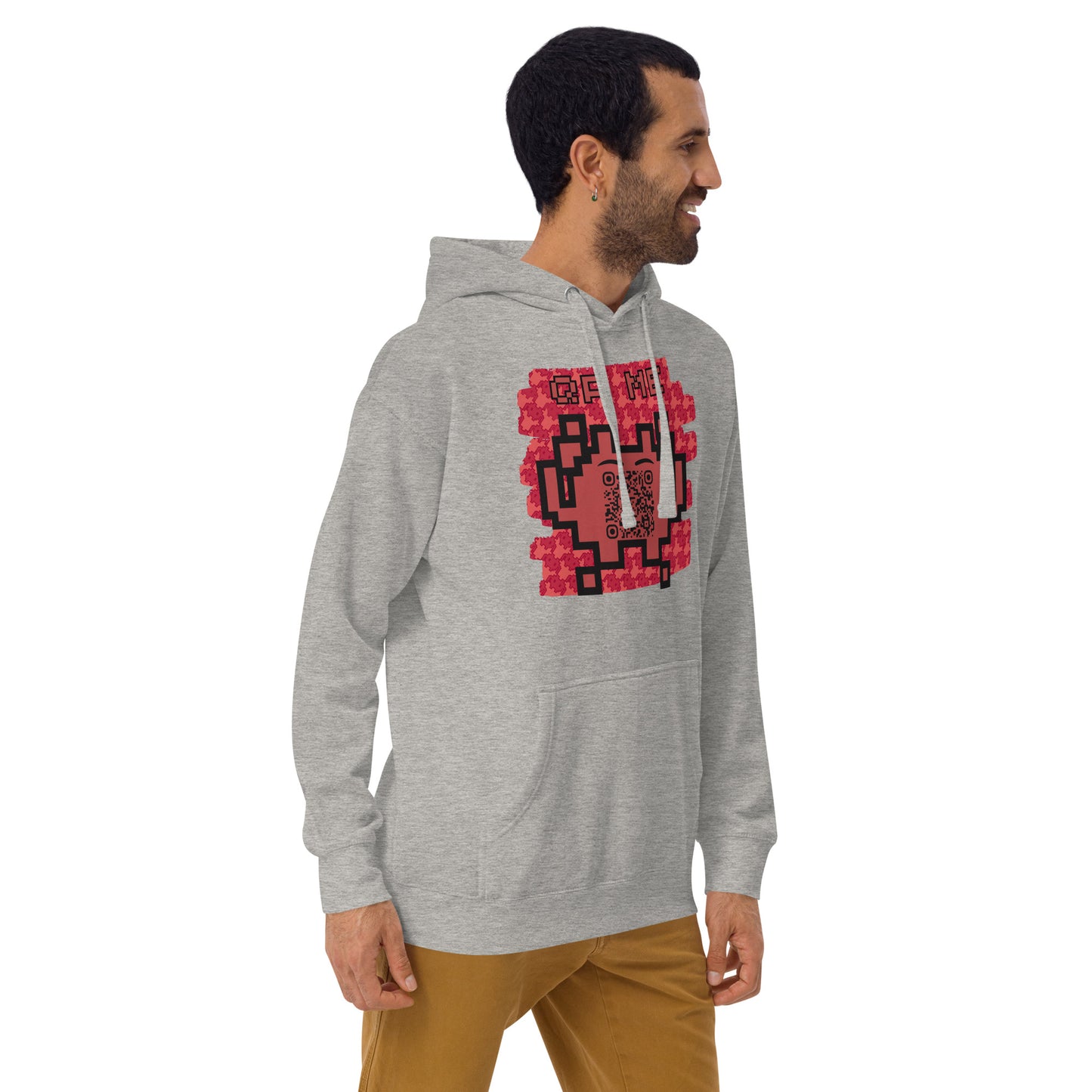 Red Alien Emoji QR Code Hoodie – Gamers...Share Your Stats