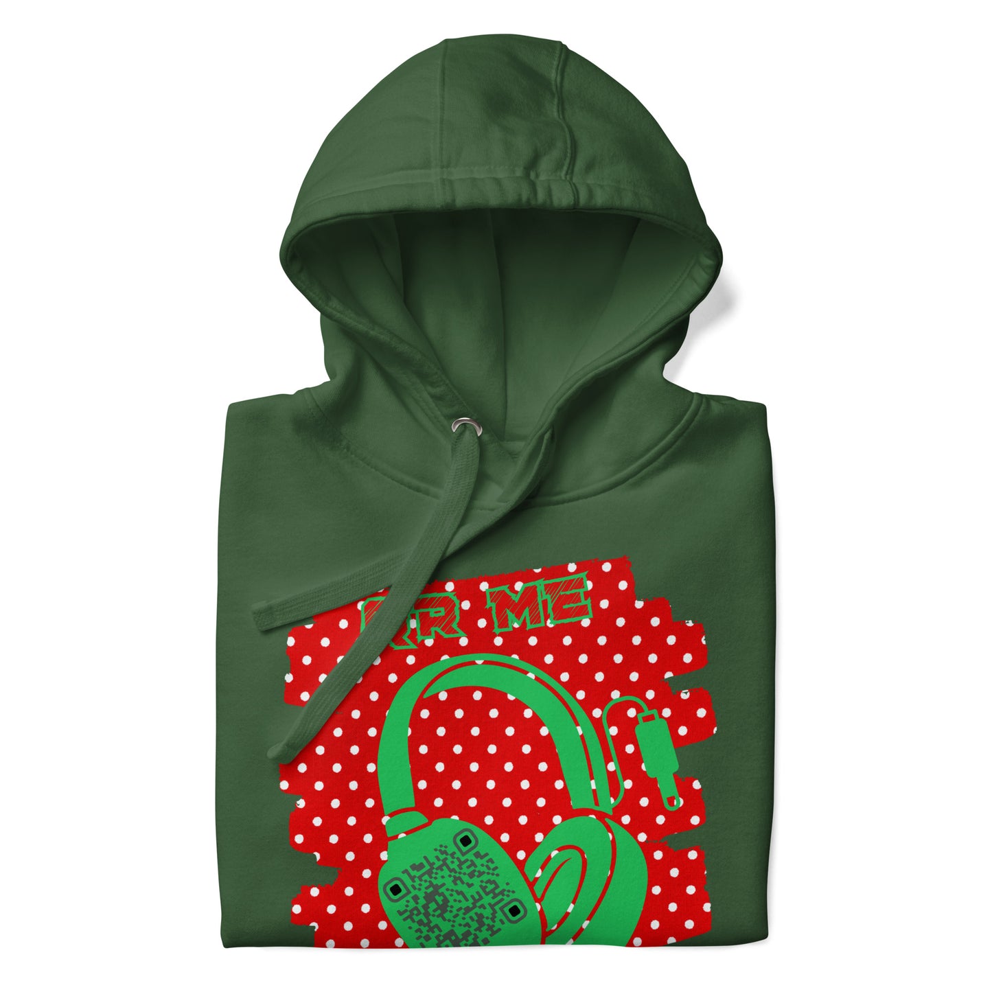 Personalized QR Code Polka Dot Hoodie – Share Your Tunes