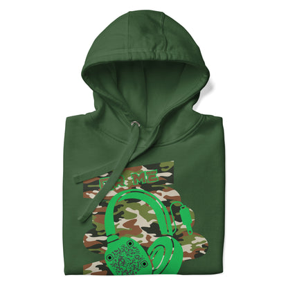 Personalized QR Code Green Camo Hoodie – Blend In, Stand Out