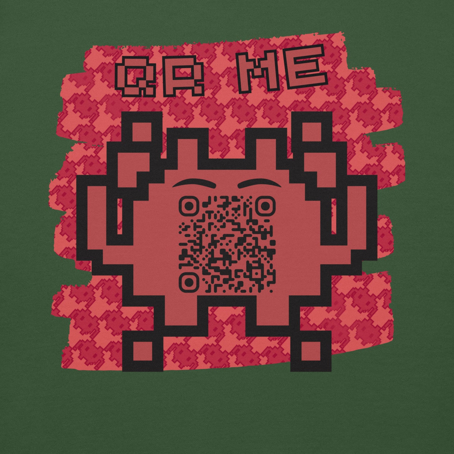 Red Alien Emoji QR Code Hoodie – Gamers...Share Your Stats