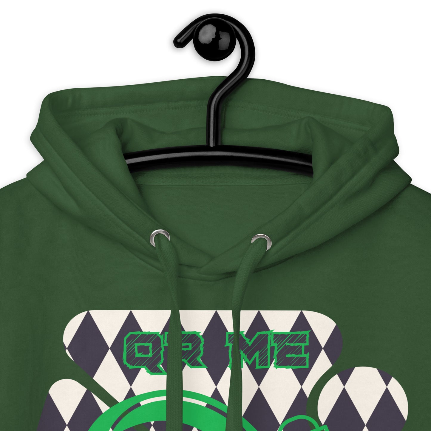 Personalized QR Code Harlequin Hoodie – Share Your Music