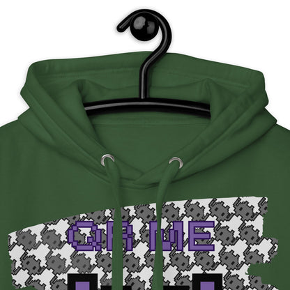 Monochrome Alien Emoji QR Code Hoodie – Share Your Stats