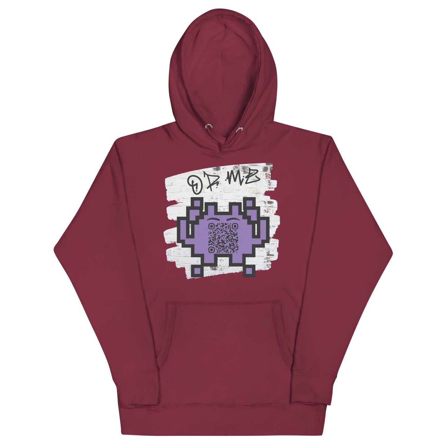 Graffiti Wall Alien Emoji QR Code Hoodie – Uniting Gamers