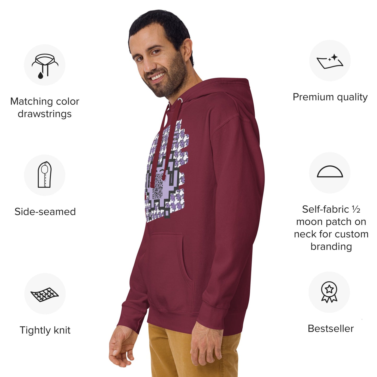 Alien Emoji QR Code Hoodie – Gamers...Share Your World