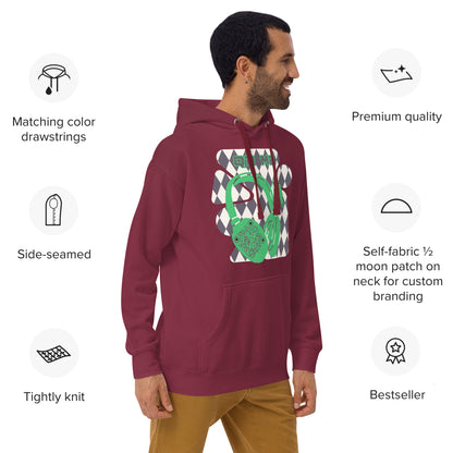 Personalized QR Code Harlequin Hoodie – Share Your Music