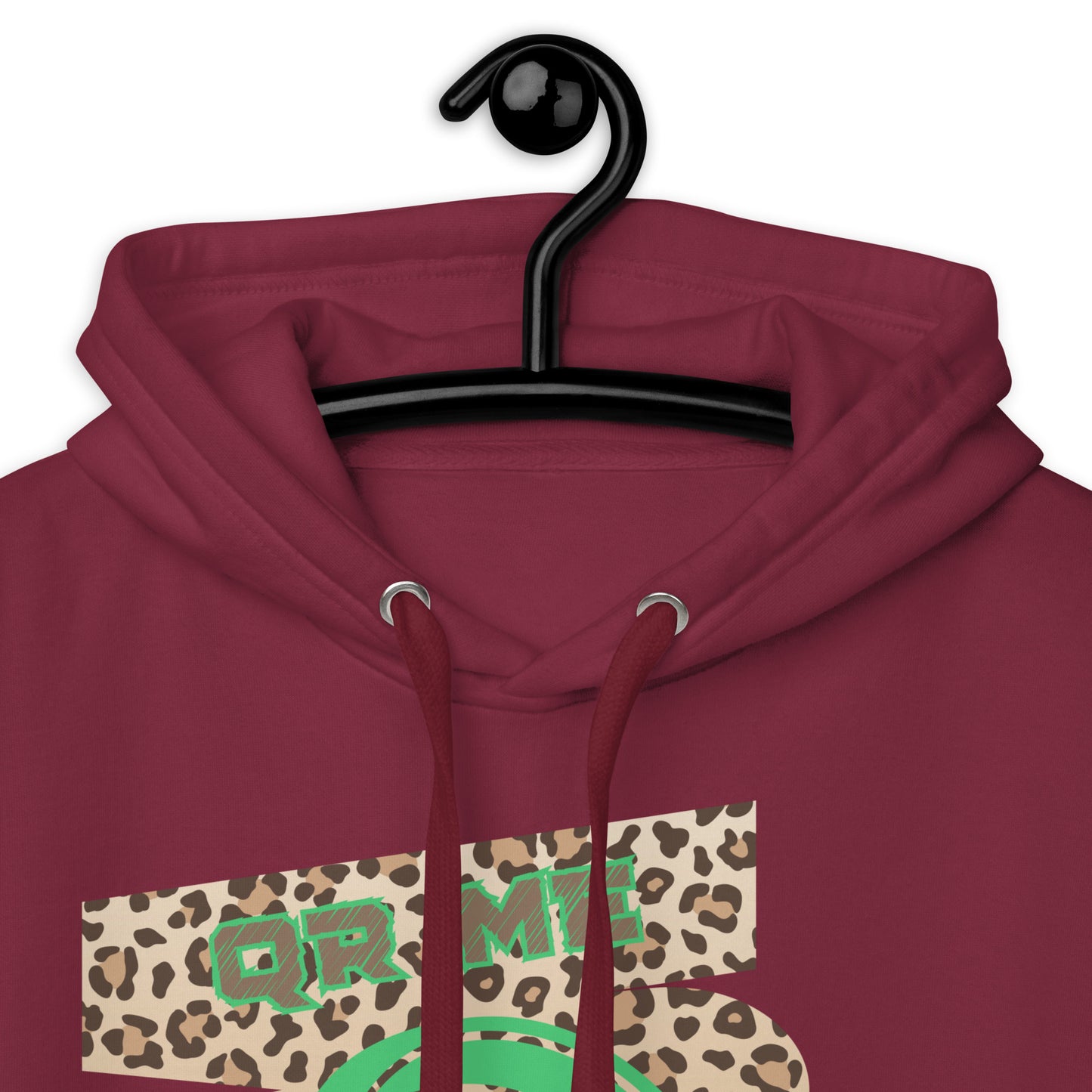 Custom QR Code Leopard Print Hoodie – Wild Style, Shared Tunes