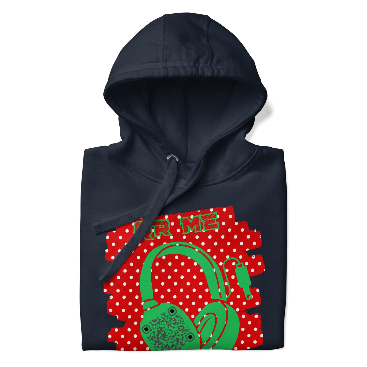 Personalized QR Code Polka Dot Hoodie – Share Your Tunes