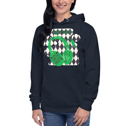 Personalized QR Code Harlequin Hoodie – Share Your Music