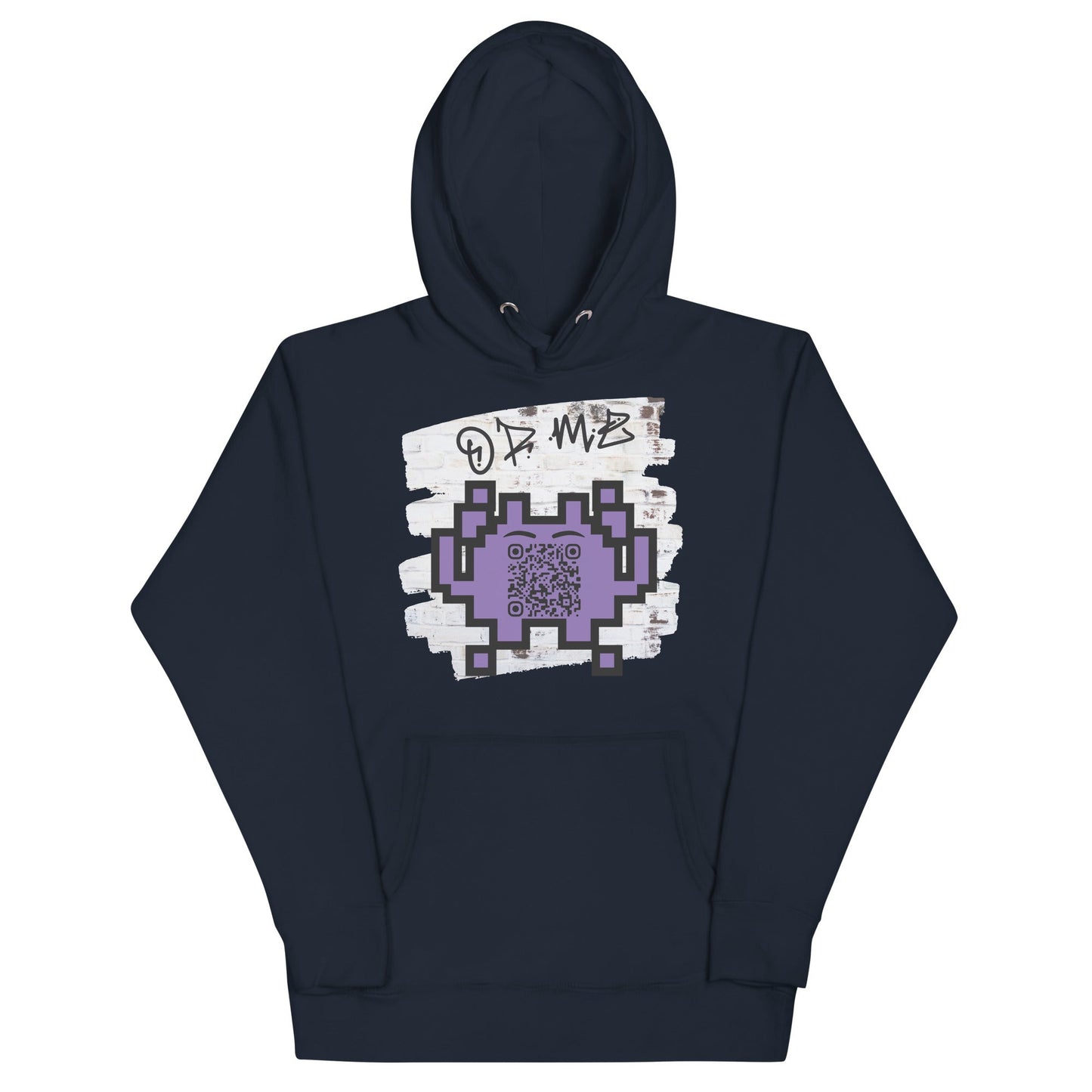 Graffiti Wall Alien Emoji QR Code Hoodie – Uniting Gamers