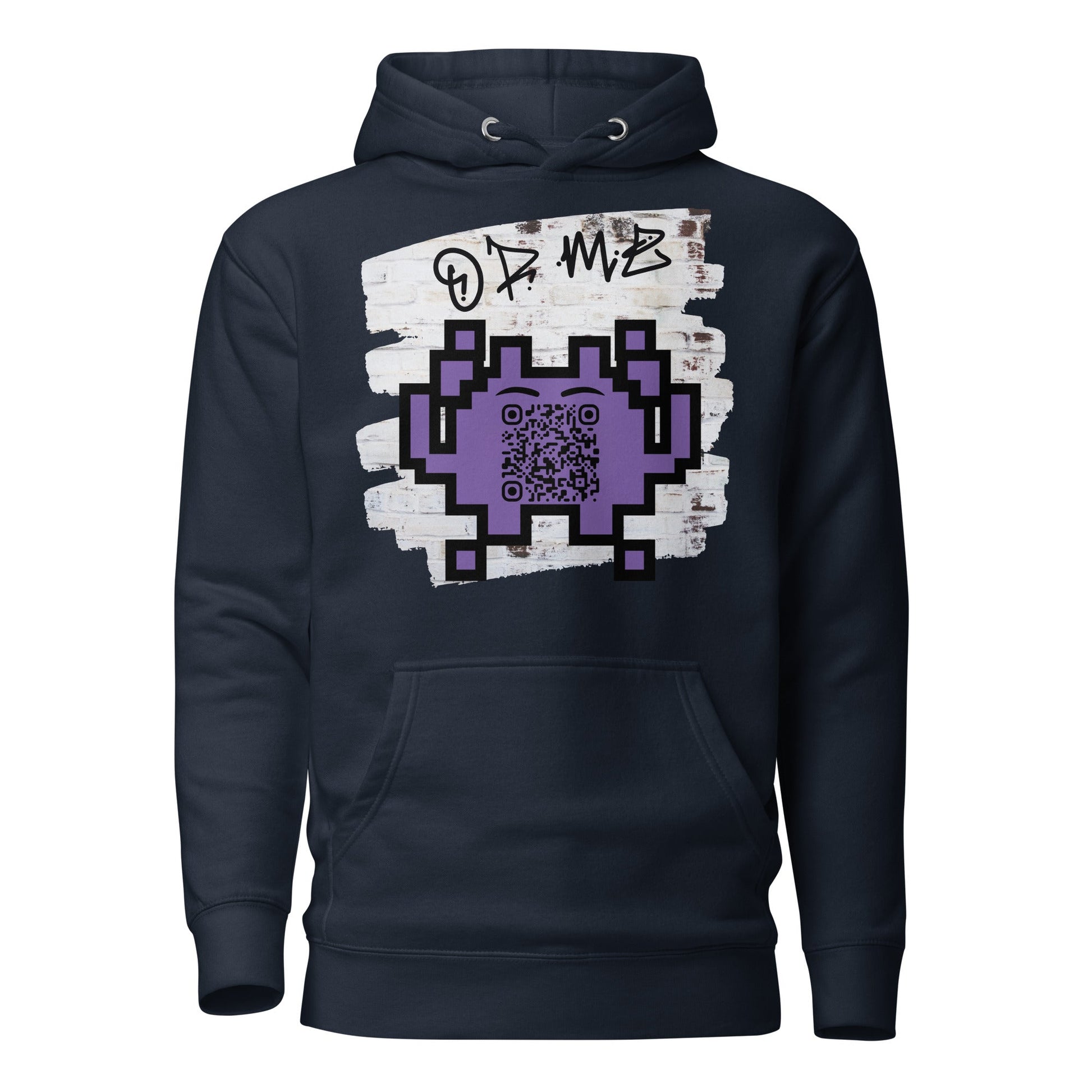 Graffiti Wall Alien Emoji QR Code Hoodie – Uniting Gamers