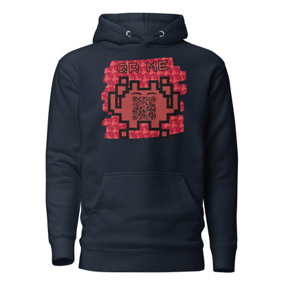 Red Alien Emoji QR Code Hoodie – Gamers...Share Your Stats