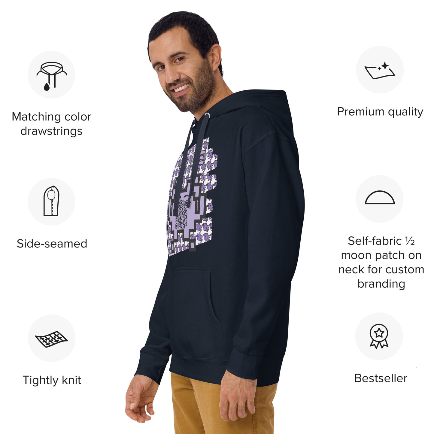 Alien Emoji QR Code Hoodie – Gamers...Share Your World