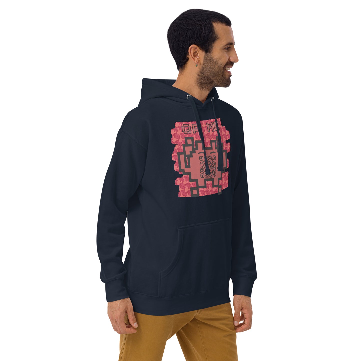 Red Alien Emoji QR Code Hoodie – Gamers...Share Your Stats