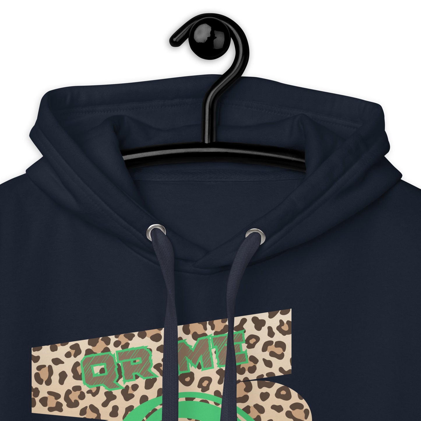 Custom QR Code Leopard Print Hoodie – Wild Style, Shared Tunes