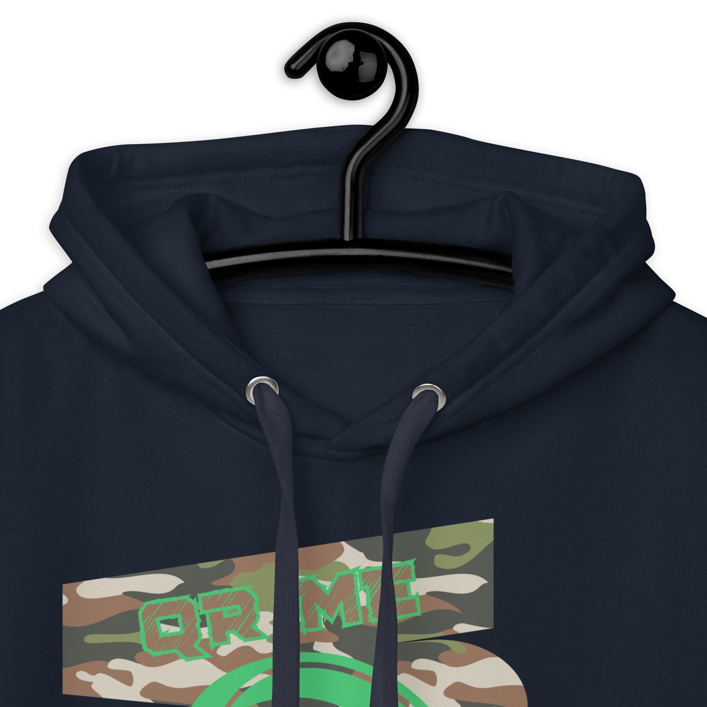 Personalized QR Code Green Camo Hoodie – Blend In, Stand Out