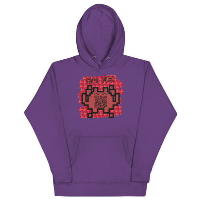 Red Alien Emoji QR Code Hoodie – Gamers...Share Your Stats