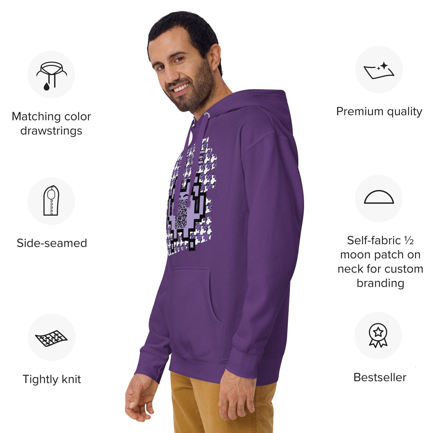 Alien Emoji QR Code Hoodie – Gamers...Share Your World