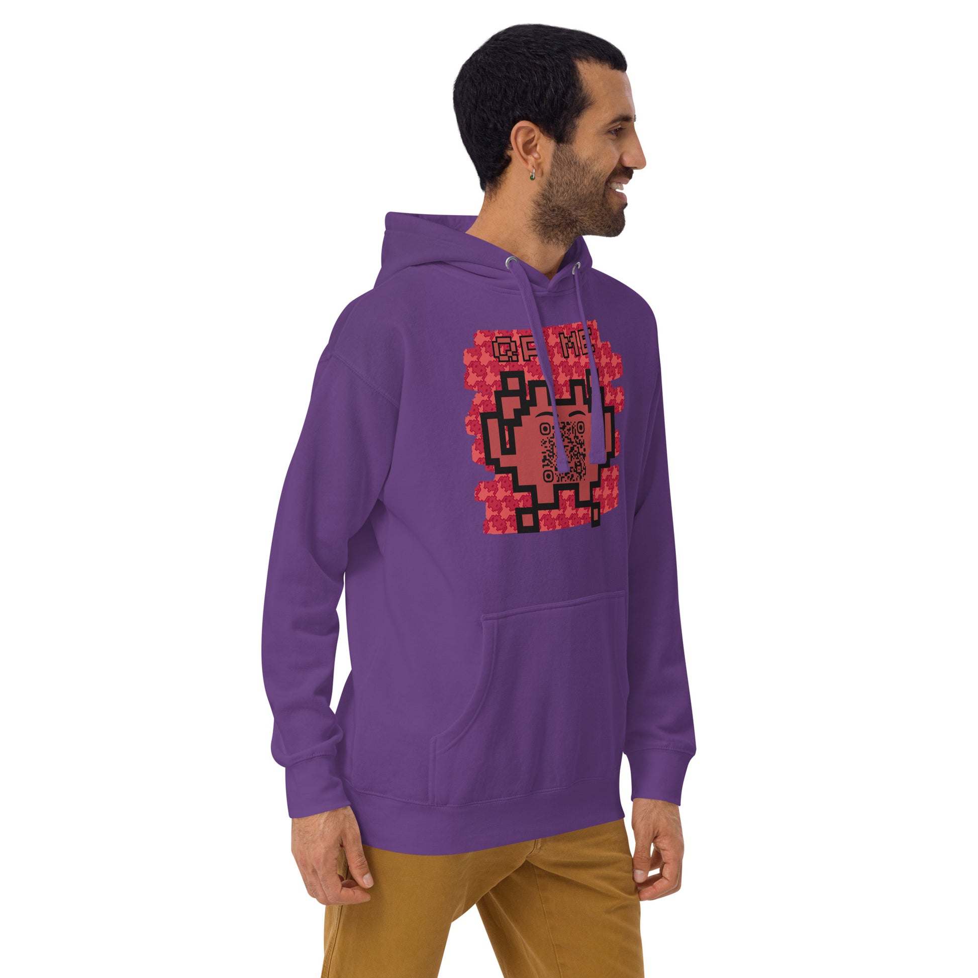 Red Alien Emoji QR Code Hoodie – Gamers...Share Your Stats