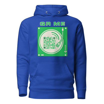 Music Lovers Personalized QR Code Unisex Luxury Hoodie-Team Royal-QR GEAR STORE