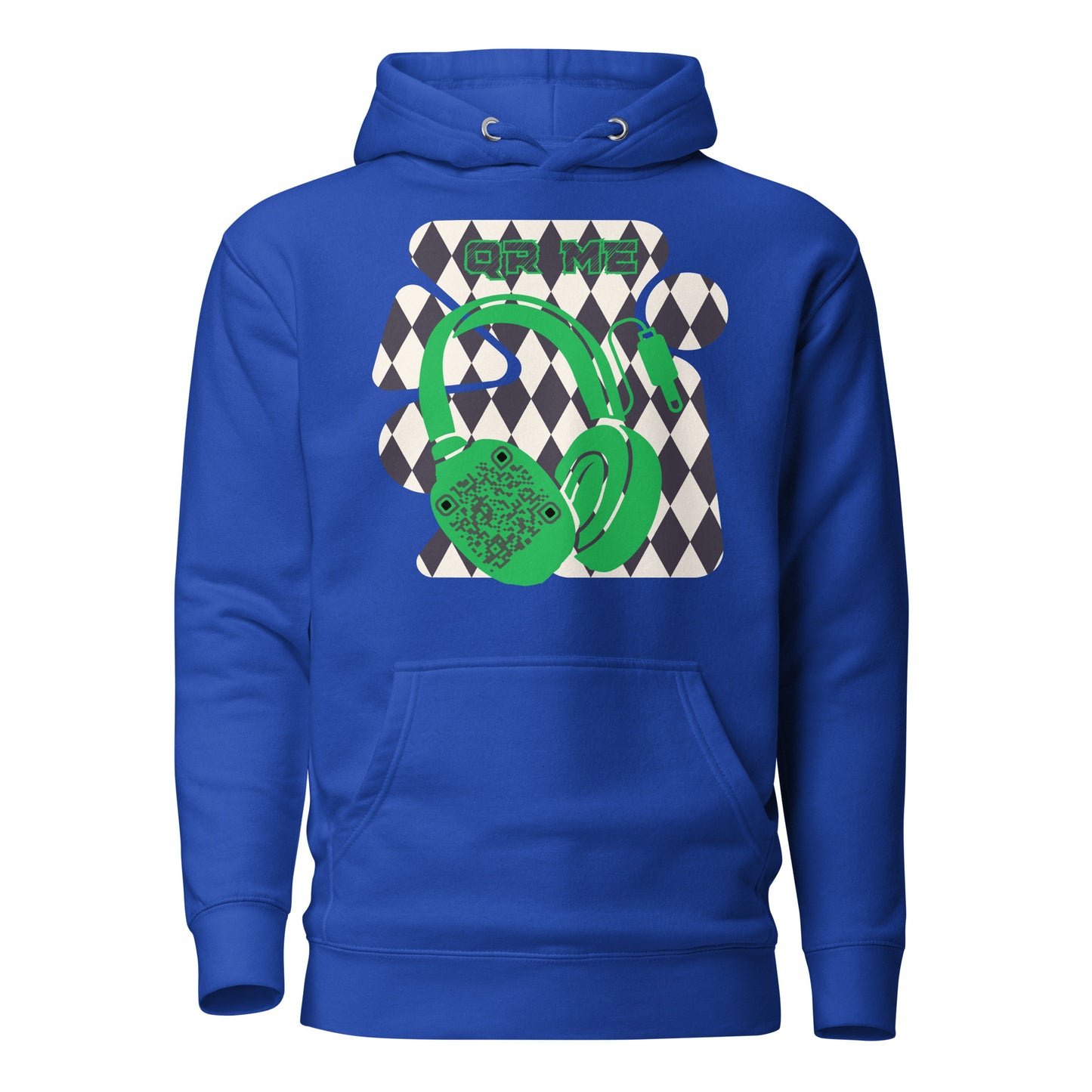 Personalized QR Code Harlequin Hoodie – Share Your Music