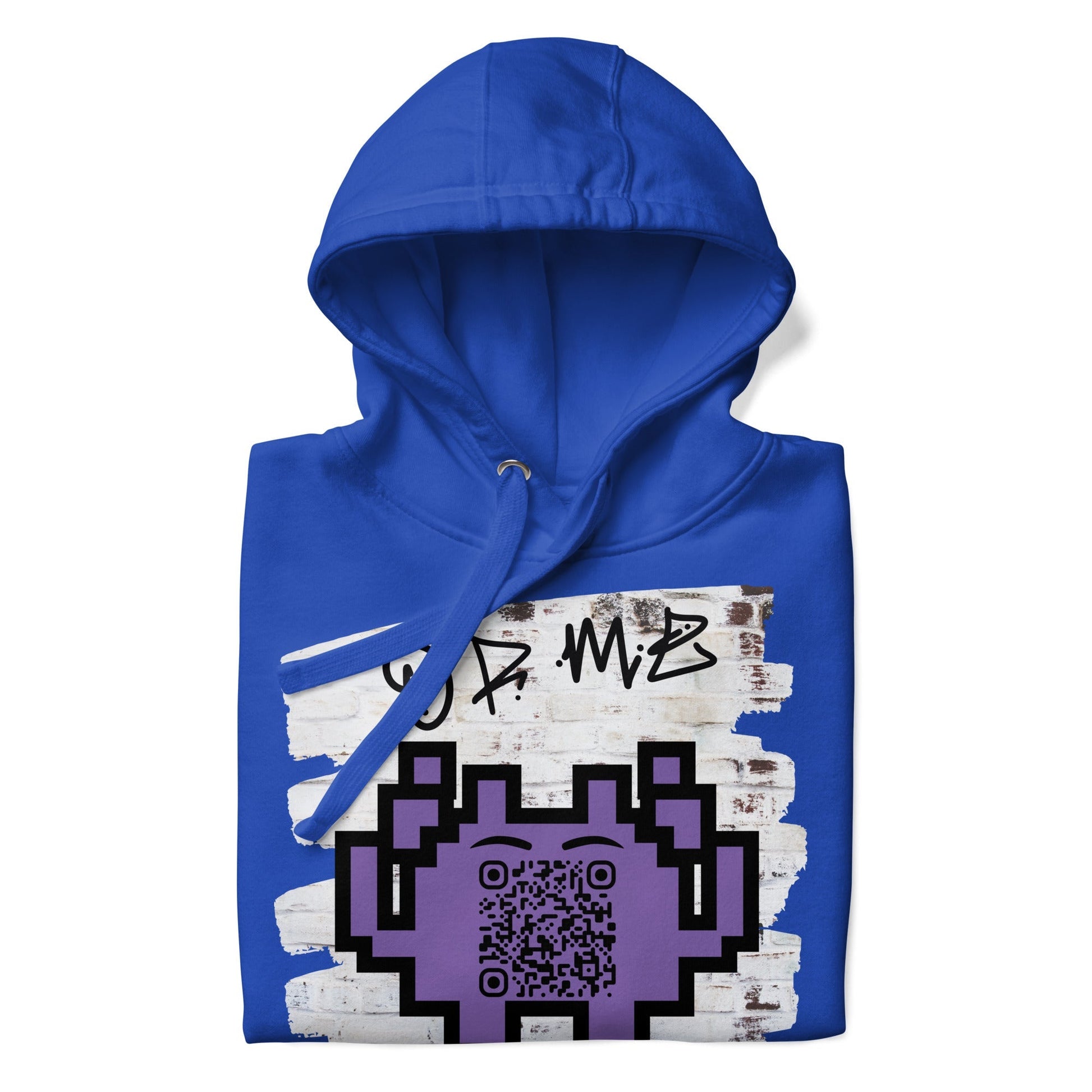 Graffiti Wall Alien Emoji QR Code Hoodie – Uniting Gamers