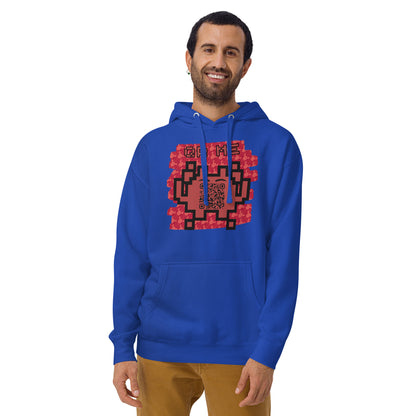 Red Alien Emoji QR Code Hoodie – Gamers...Share Your Stats