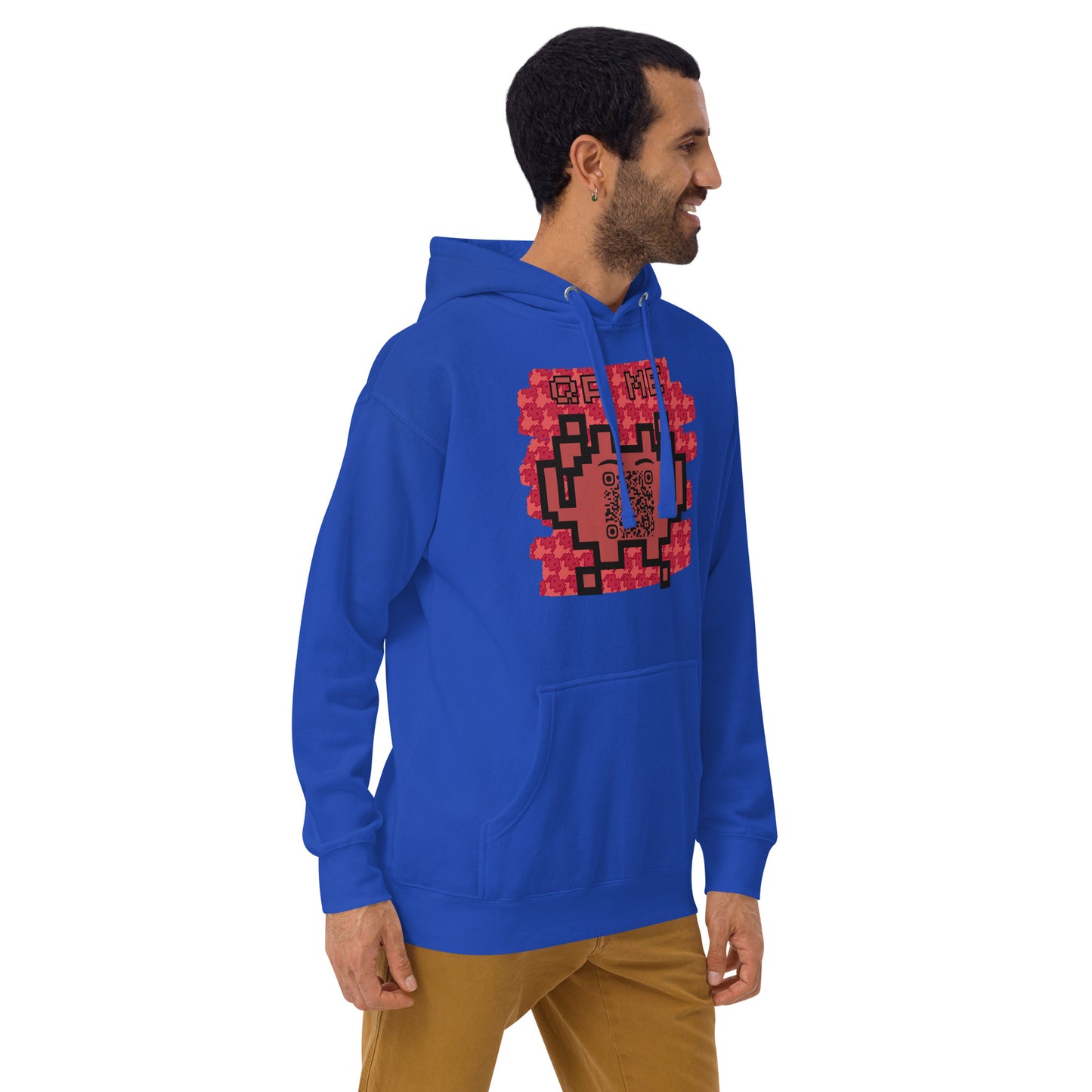 Red Alien Emoji QR Code Hoodie – Gamers...Share Your Stats