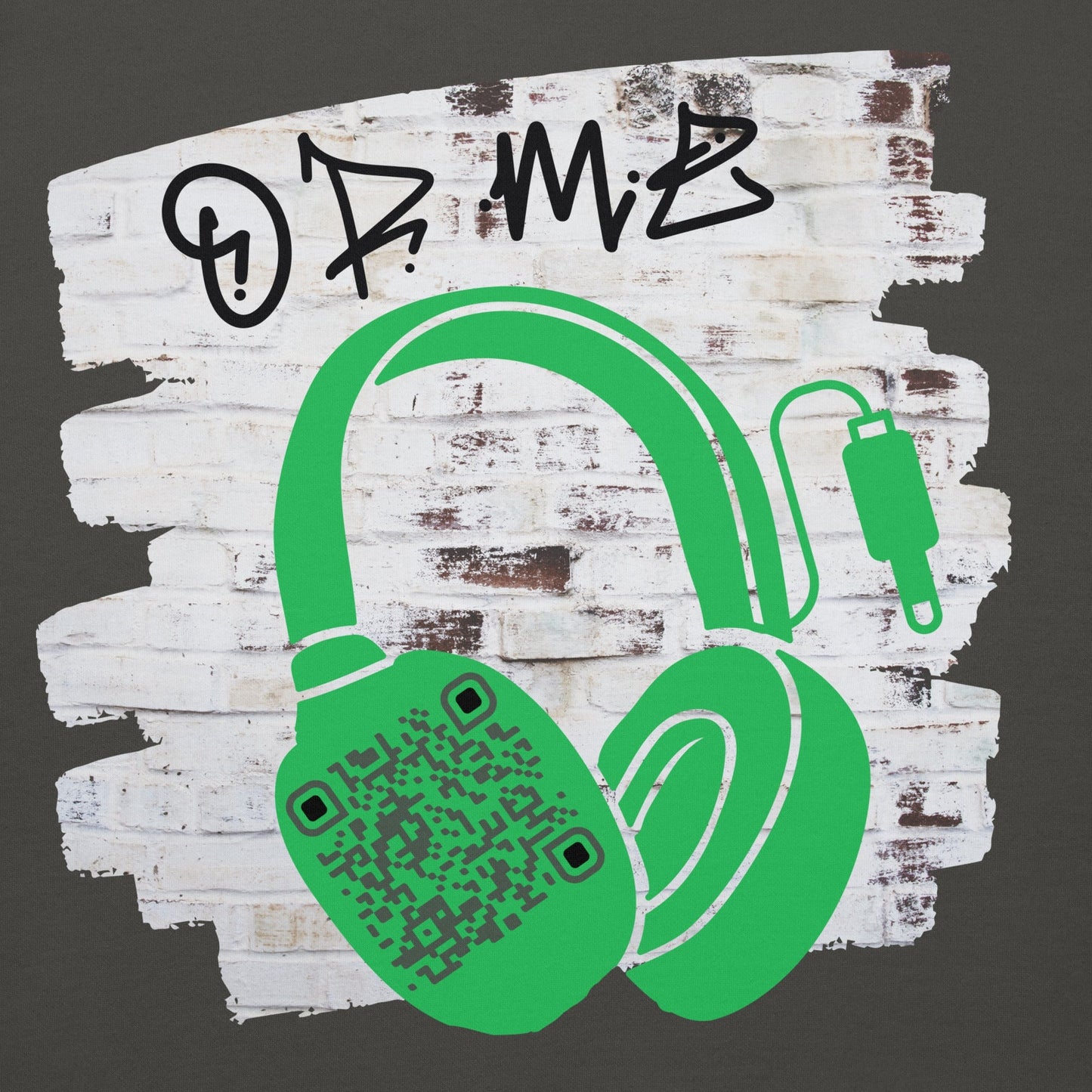 Personalized QR Code Graffiti Wall Hoodie – Share Your Music