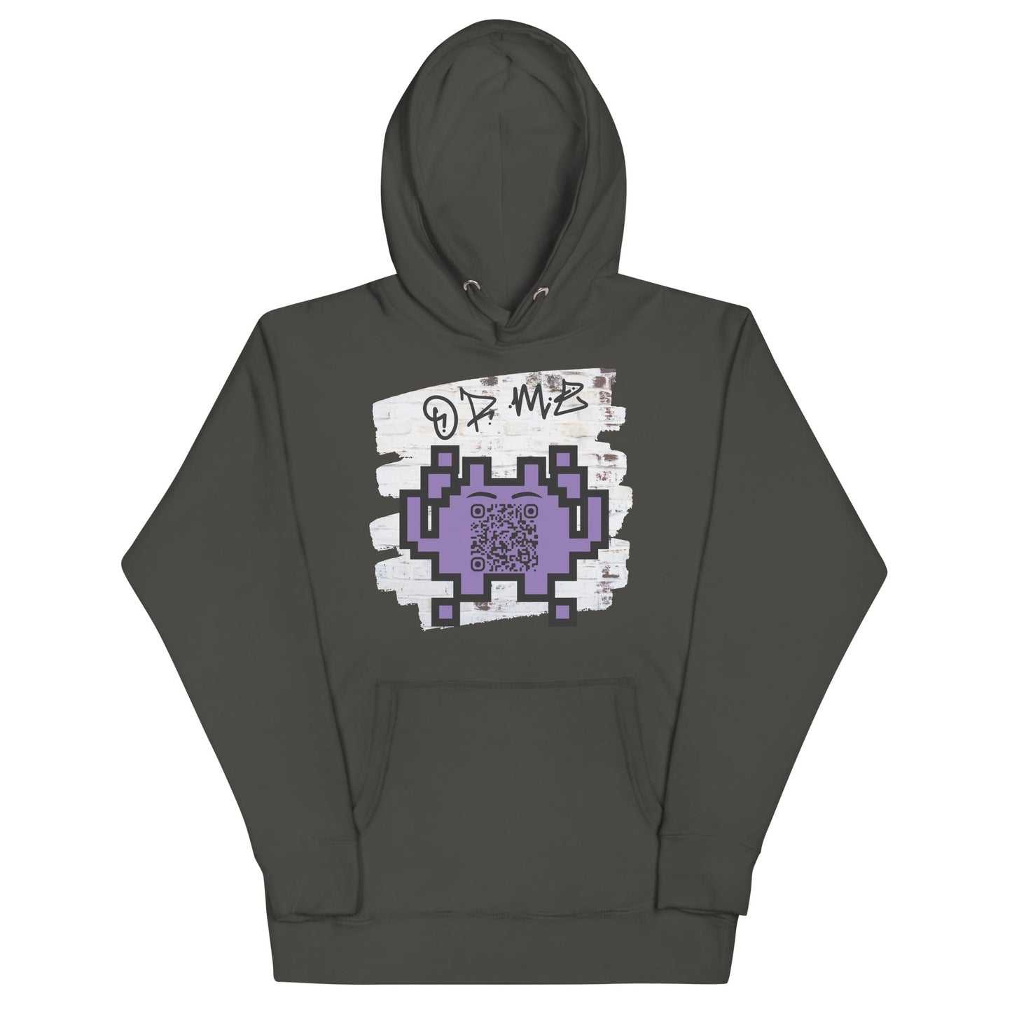 Graffiti Wall Alien Emoji QR Code Hoodie – Uniting Gamers