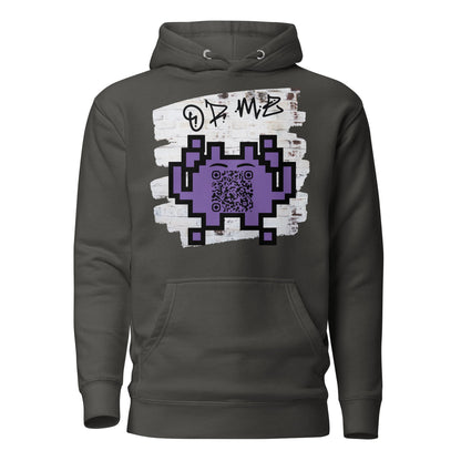 Graffiti Wall Alien Emoji QR Code Hoodie – Uniting Gamers