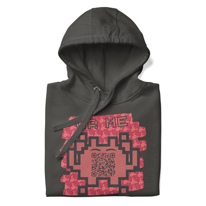 Red Alien Emoji QR Code Hoodie – Gamers...Share Your Stats