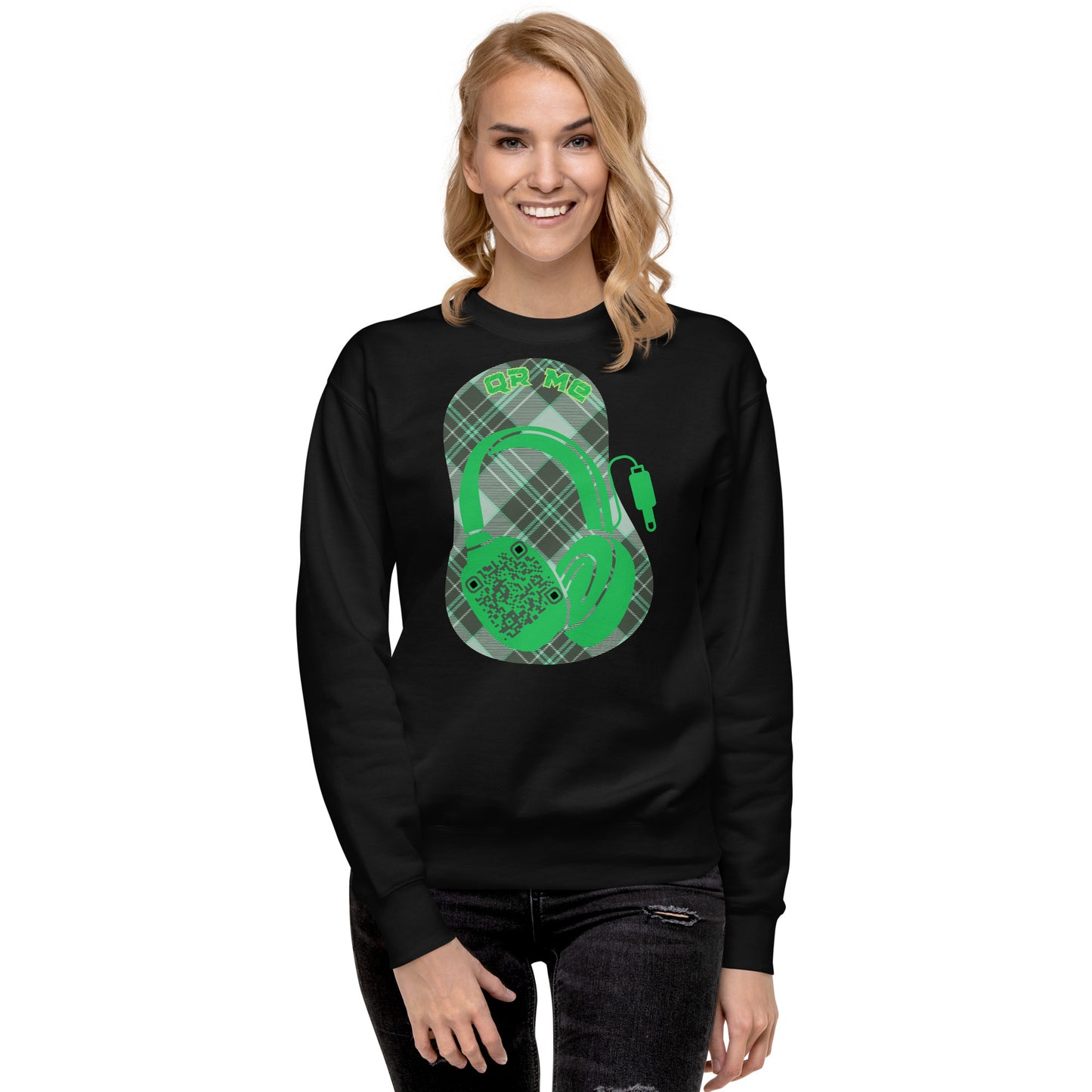 Music Vibes QR Code Sweatshirt - Share Your Tunes in Style!