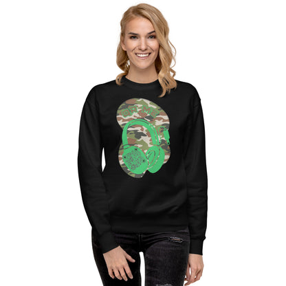 Personalized QR Code Sweatshirt – Camouflage Beats Edition 🎶