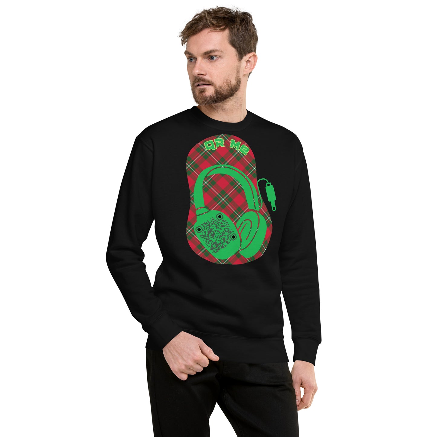 Music Vibes QR Code Sweatshirt - Personalize with Your Tracks!