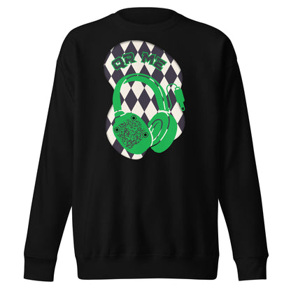 Personalized QR Code Sweatshirt with Funky Harlequin Vibes