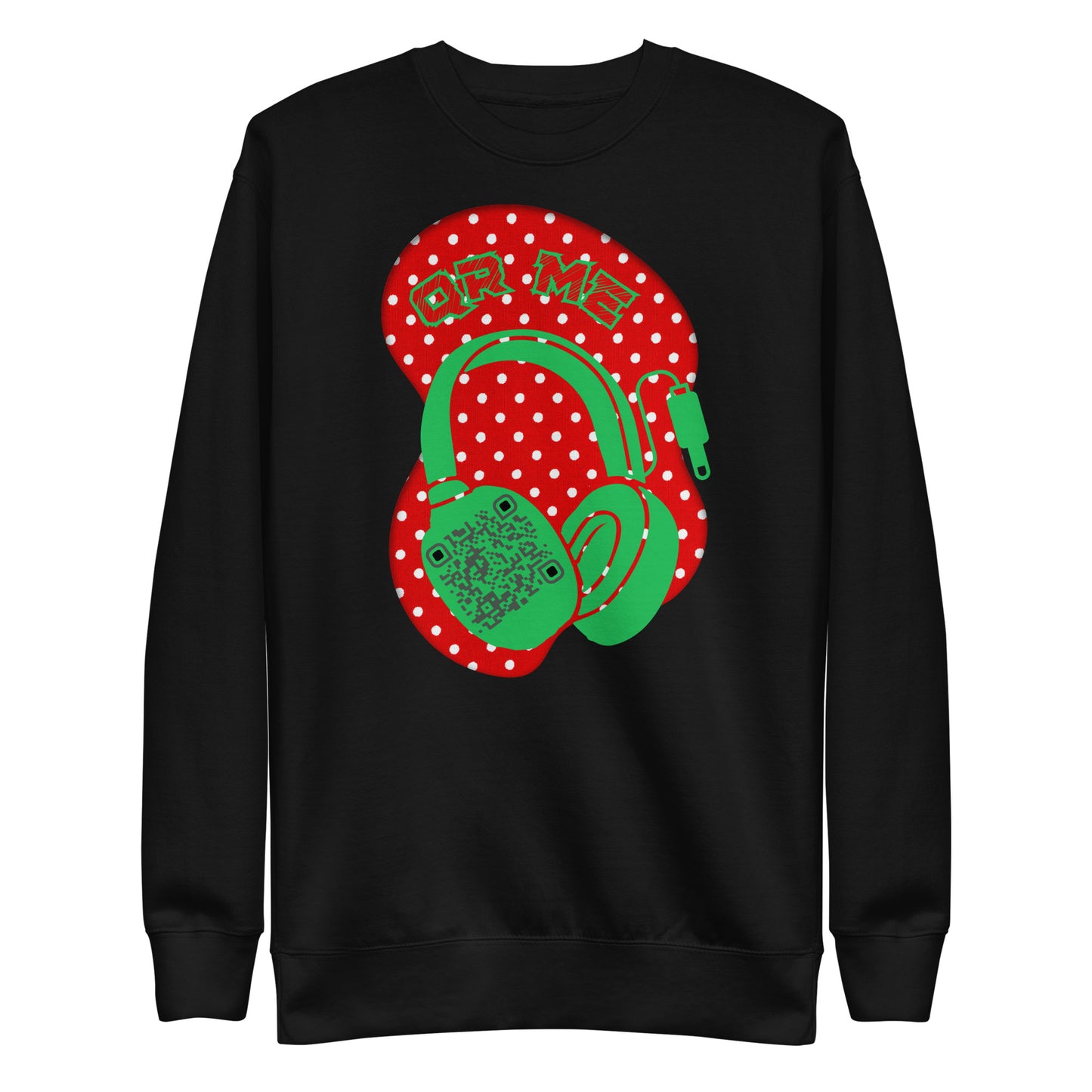 Personalized QR Code Polka Dot Sweatshirt – Tune In & Stand Out