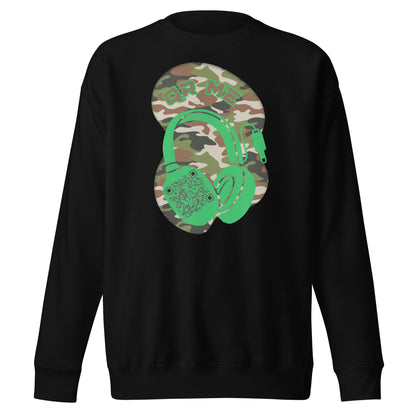 Personalized QR Code Sweatshirt – Camouflage Beats Edition 🎶