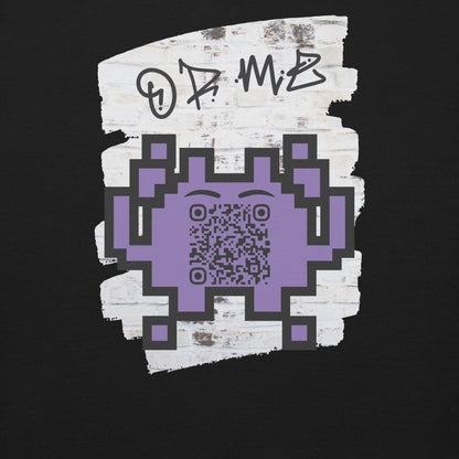 Graffiti Wall Alien QR Code Sweatshirt – Bold Style for Gamers