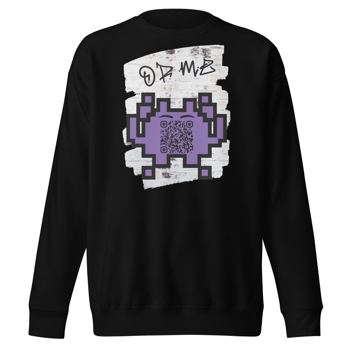 Graffiti Wall Alien QR Code Sweatshirt – Bold Style for Gamers