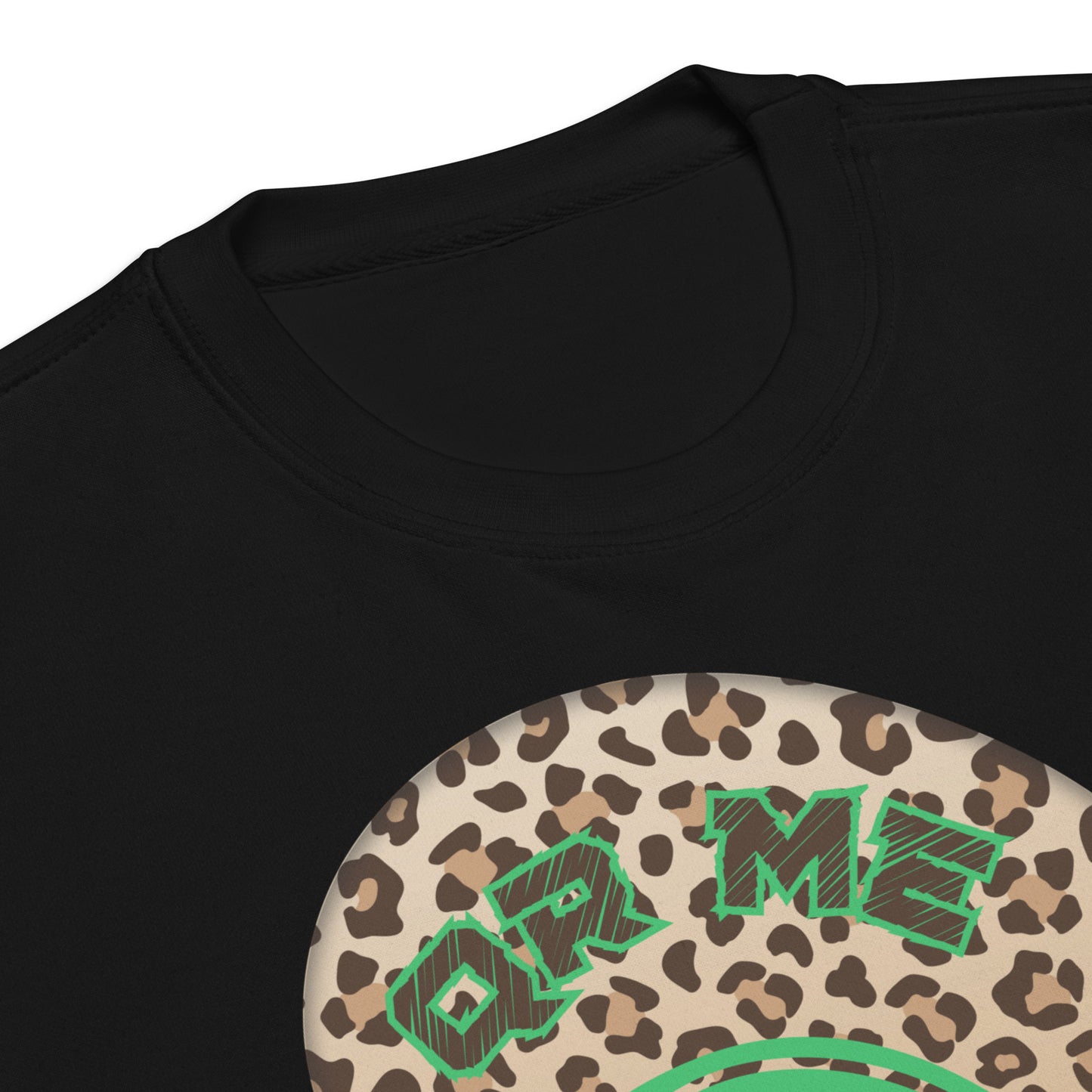 Leopard Print Personalized QR Code Sweatshirt – Wear Your Playlist!