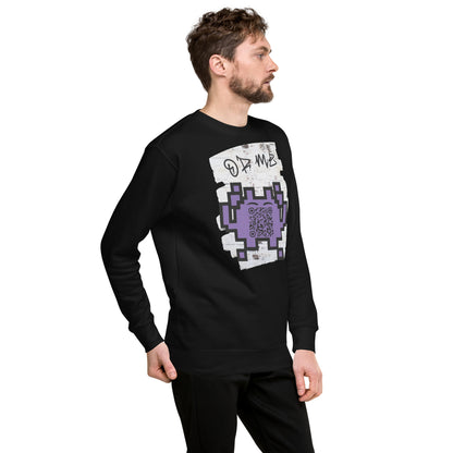 Graffiti Wall Alien QR Code Sweatshirt – Bold Style for Gamers