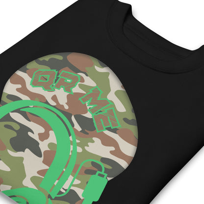 Personalized QR Code Sweatshirt – Camouflage Beats Edition 🎶