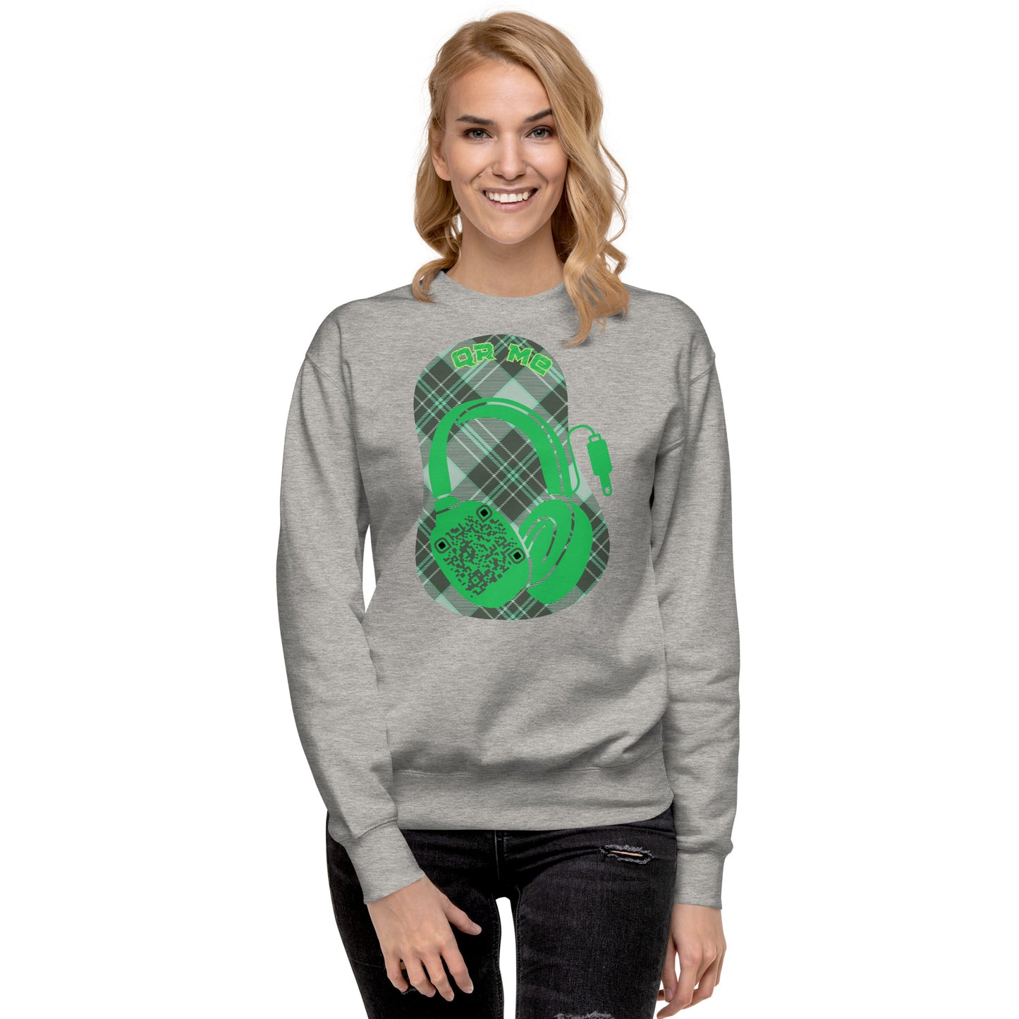 Music Vibes QR Code Sweatshirt - Share Your Tunes in Style!